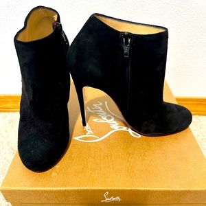 Christian Louboutin black heeled bootie size 37